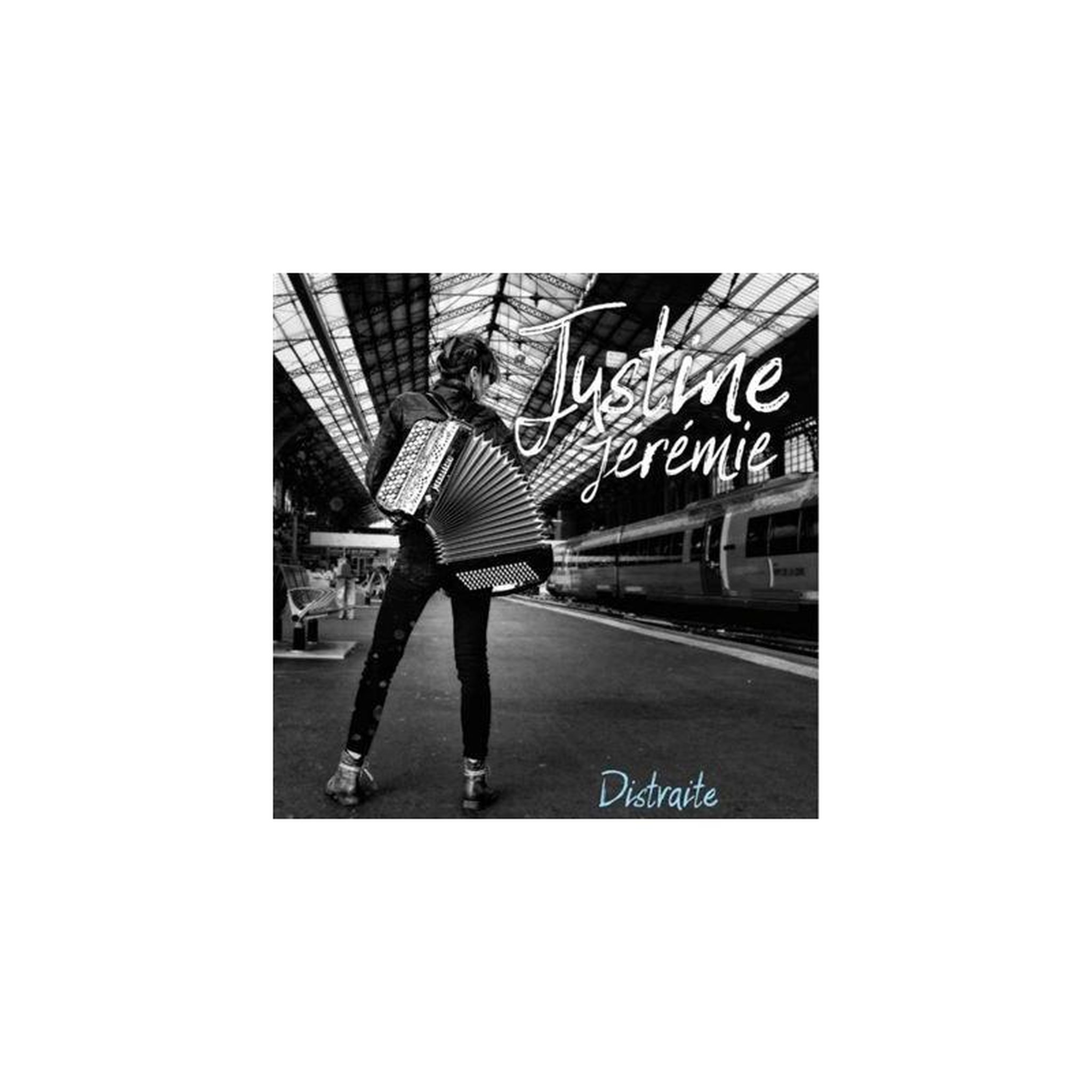 Vinyle – pochette d'album graphique distraite « lystème; vérémic », scène de rue nuit noir et blanc