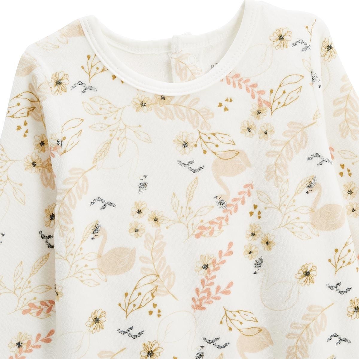 Petit Béguin Lot de 2 pyjamas bébé en velours Swan