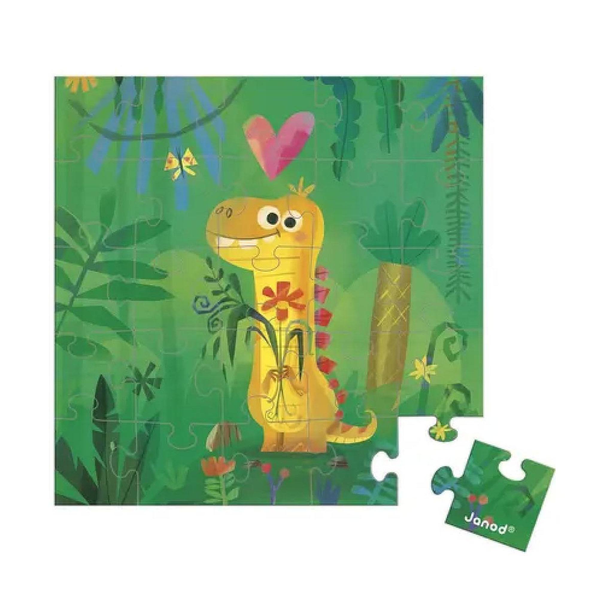 Voir la diapositive 2 : JANOD Carte Cadeau Puzzle 25 Pieces Dino