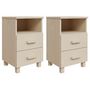 Voir la diapositive 2 : VIDAXL Tables de chevet HAMAR 2 pcs Marron miel 40x35x62cm Bois massif