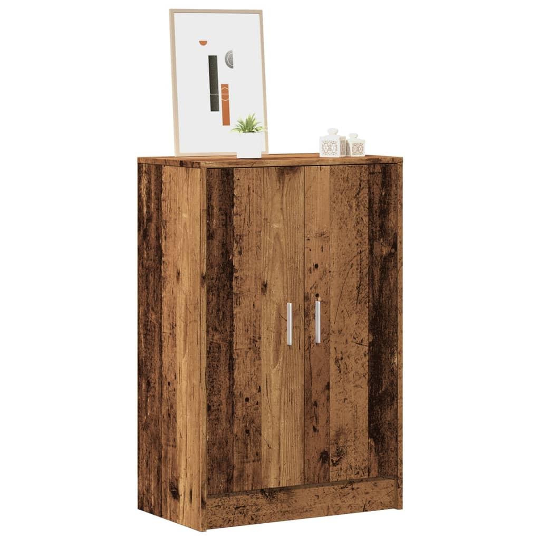 VIDAXL Armoire a chaussures vieux bois 60x35x92 cm bois d'ingenierie