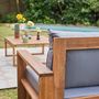 Voir la diapositive 3 : SWEEEK Salon de jardin en bois d'acacia 5 places - Mendoza - Canapé, fauteuils et table basse en acacia, 6 éléments modulables, design