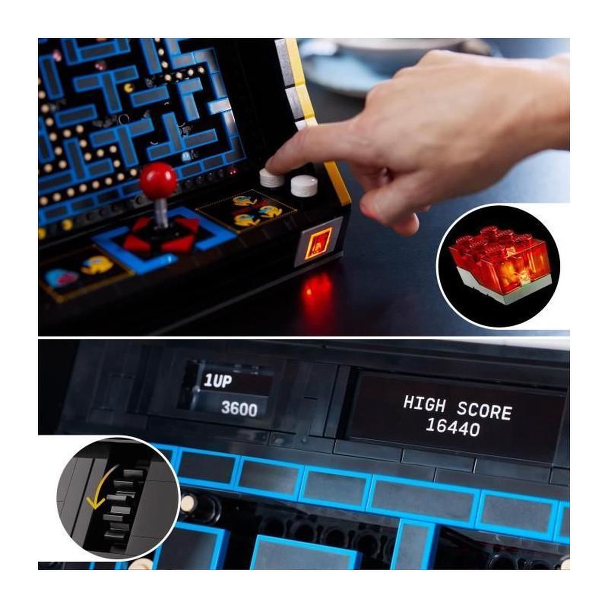 Voir la diapositive 4 : LEGO LEGO 10323 Icons Jeu d'Arcade PAC-MAN, Maquette pour Adultes a Construire, Machine de Jeu avec des Personnages