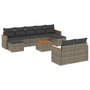 Voir la diapositive 2 : VIDAXL Salon de jardin avec coussins 10 pcs gris resine tressee