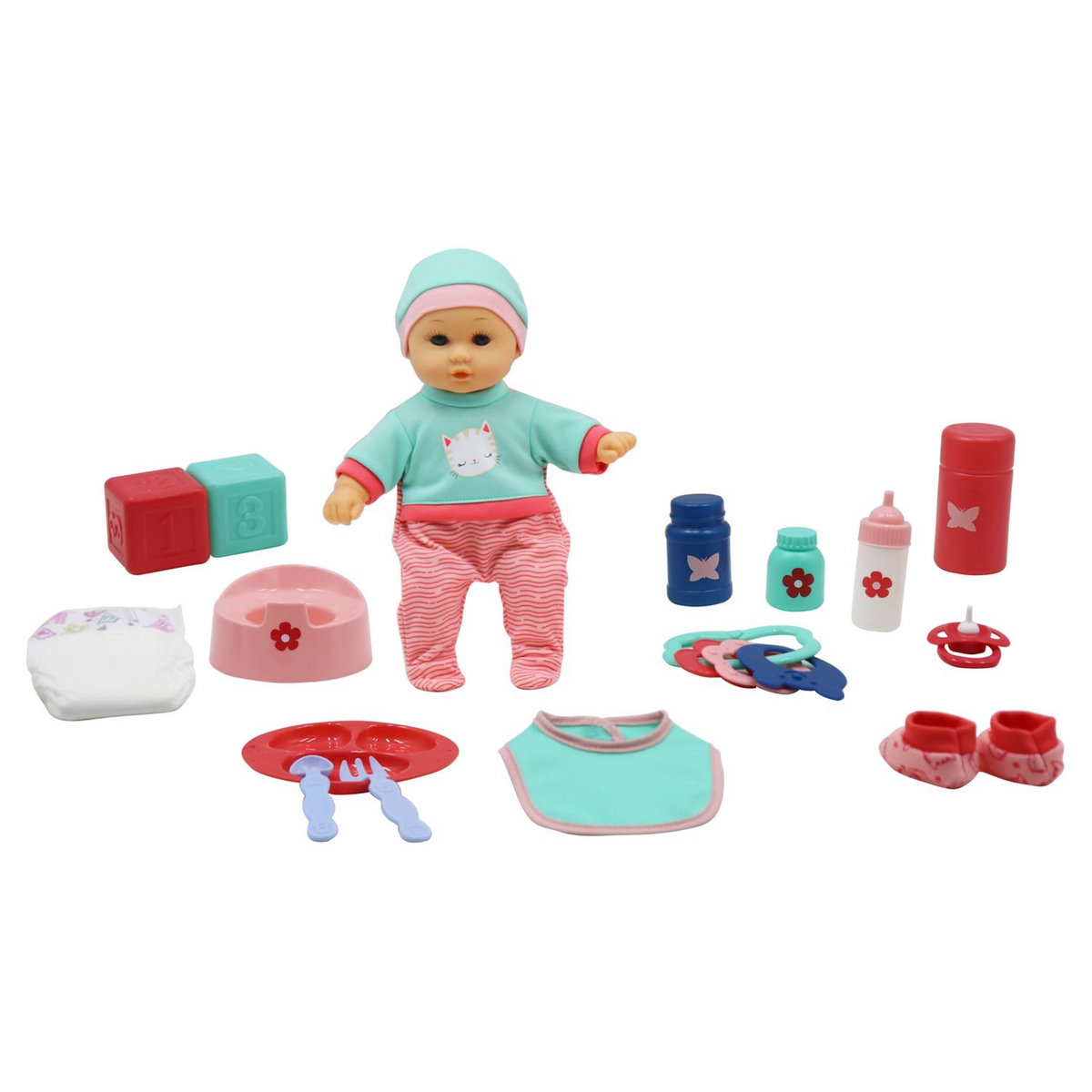 One Two Fun Coffret mon bébé 30 cm et accessoires