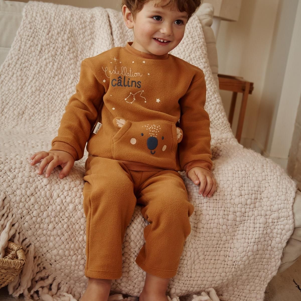 Petit Béguin Pyjama enfant 2 pièces en polaire Constellation