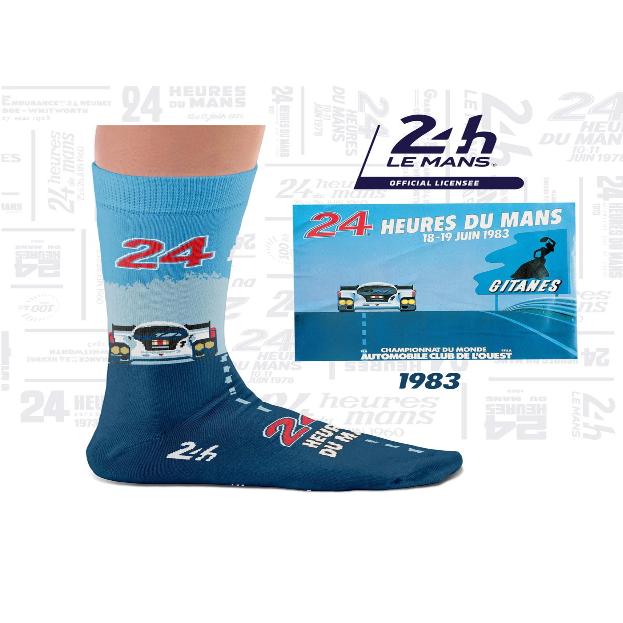 Voir la diapositive 6 : SOCK AFFAIRS Coffret chaussettes 24h le mans, les affiches iconiques
