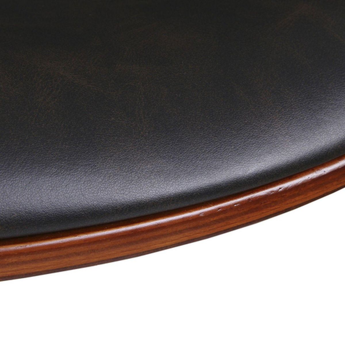 TOILINUX Chaise de Bar Reno - Hauteur réglable - effet Bois et Noir