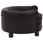 Voir la diapositive 4 : VIDAXL Canape pour chien Marron 48x48x32 cm Peluche et similicuir