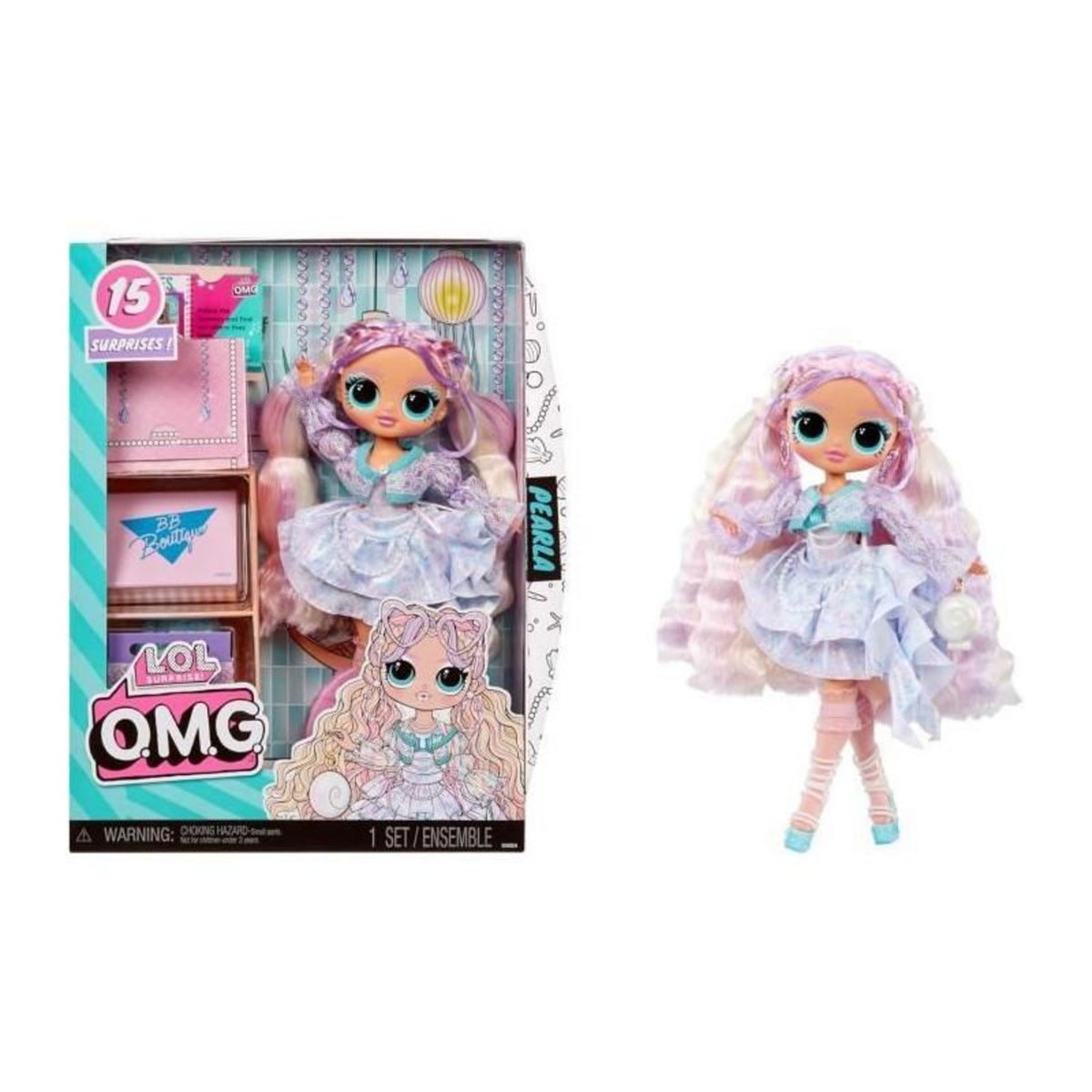 L.O.L. SURPRISE! L.O.L. Surprise OMG - Poupée mannequin - Pearl - Poupée 24 cm et accessoires - Des 3ans