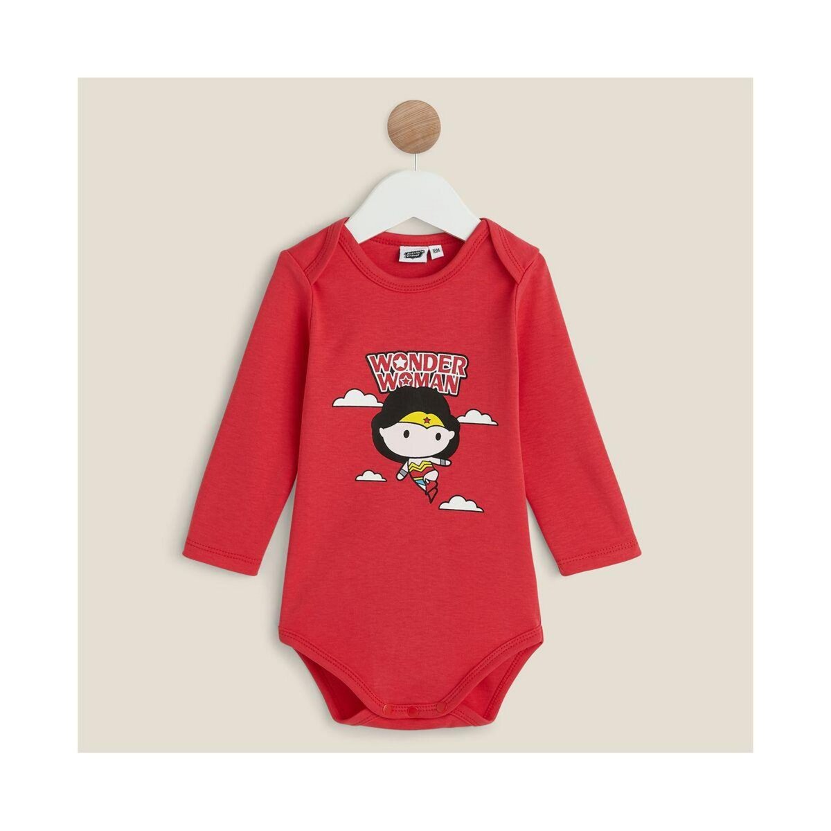 Wonder Woman Body manches longues bébé fille