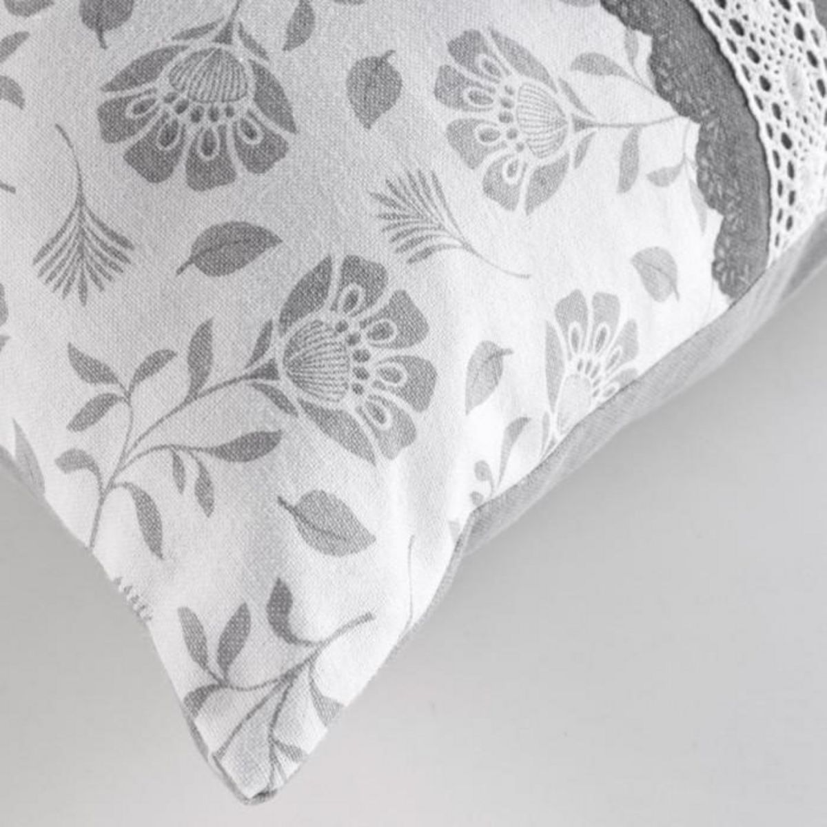Paris Prix Coussin Déco Imprimé  Flavie  40x60cm Gris