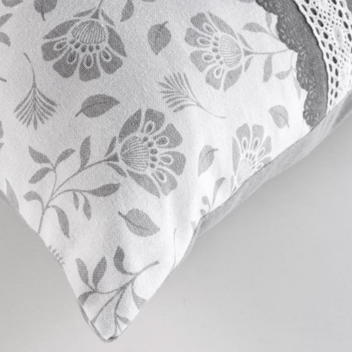 Paris Prix Coussin Déco Imprimé  Flavie  40x60cm Gris