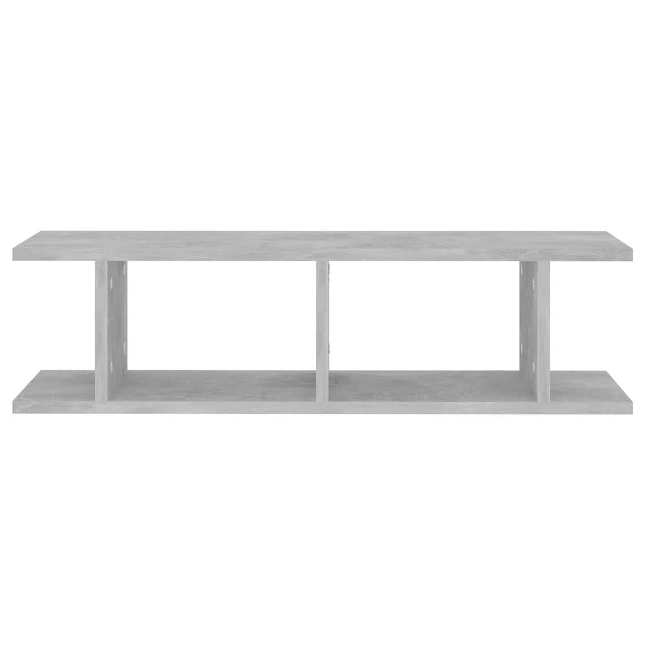 Voir la diapositive 5 : VIDAXL Etageres murales 2 pcs Gris beton 75x18x20 cm bois d'ingenierie