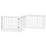 Voir la diapositive 3 : VIDAXL Barriere pour chien porte pliable 6panneaux blanc bois peuplier