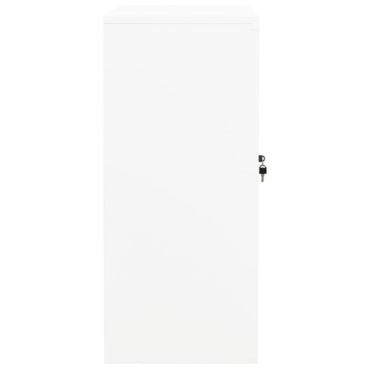 VIDAXL Armoire de bureau Blanc 90x40x90 cm Acier