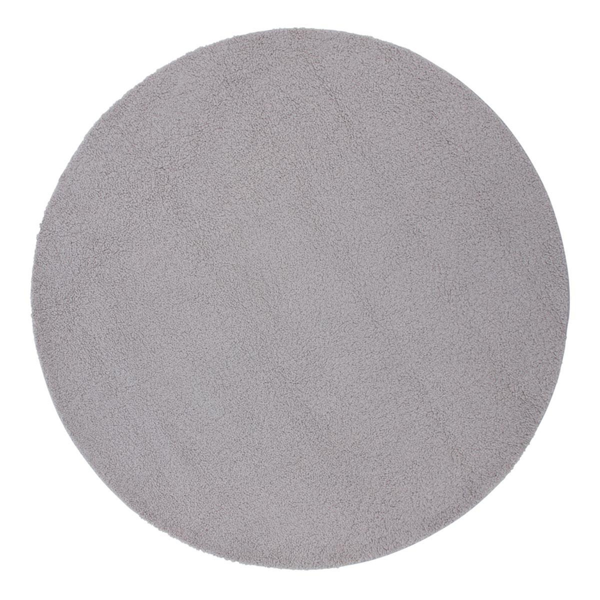 Paris Prix Tapis rond bouclette  teddy  200cm gris