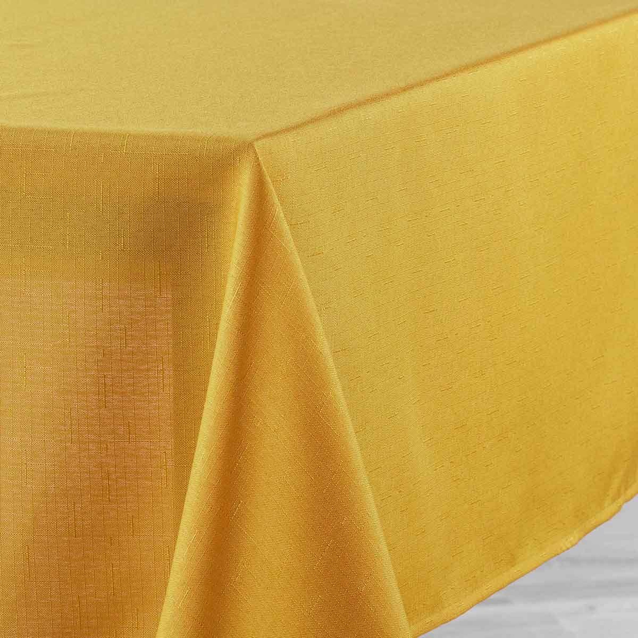Voir la diapositive 2 : Douceur d'Intérieur Nappe enduit  newton  140x250cm moutarde