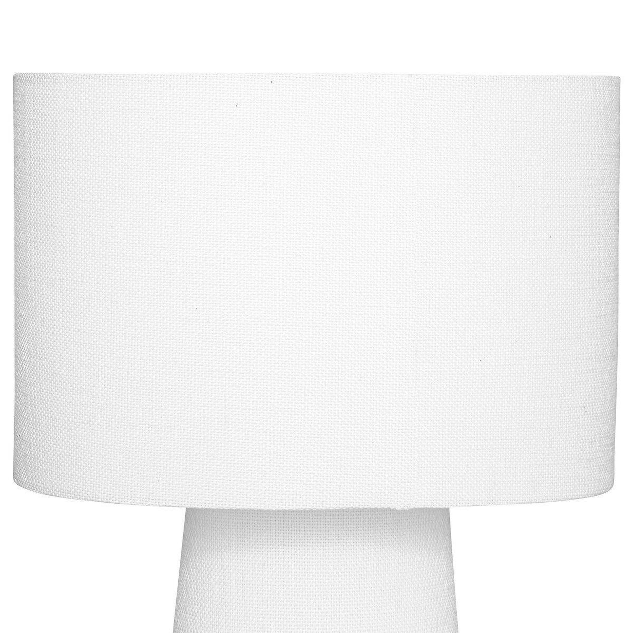 Voir la diapositive 2 : ATMOSPHERA Lampe à poser en tissu  eira  45cm blanc