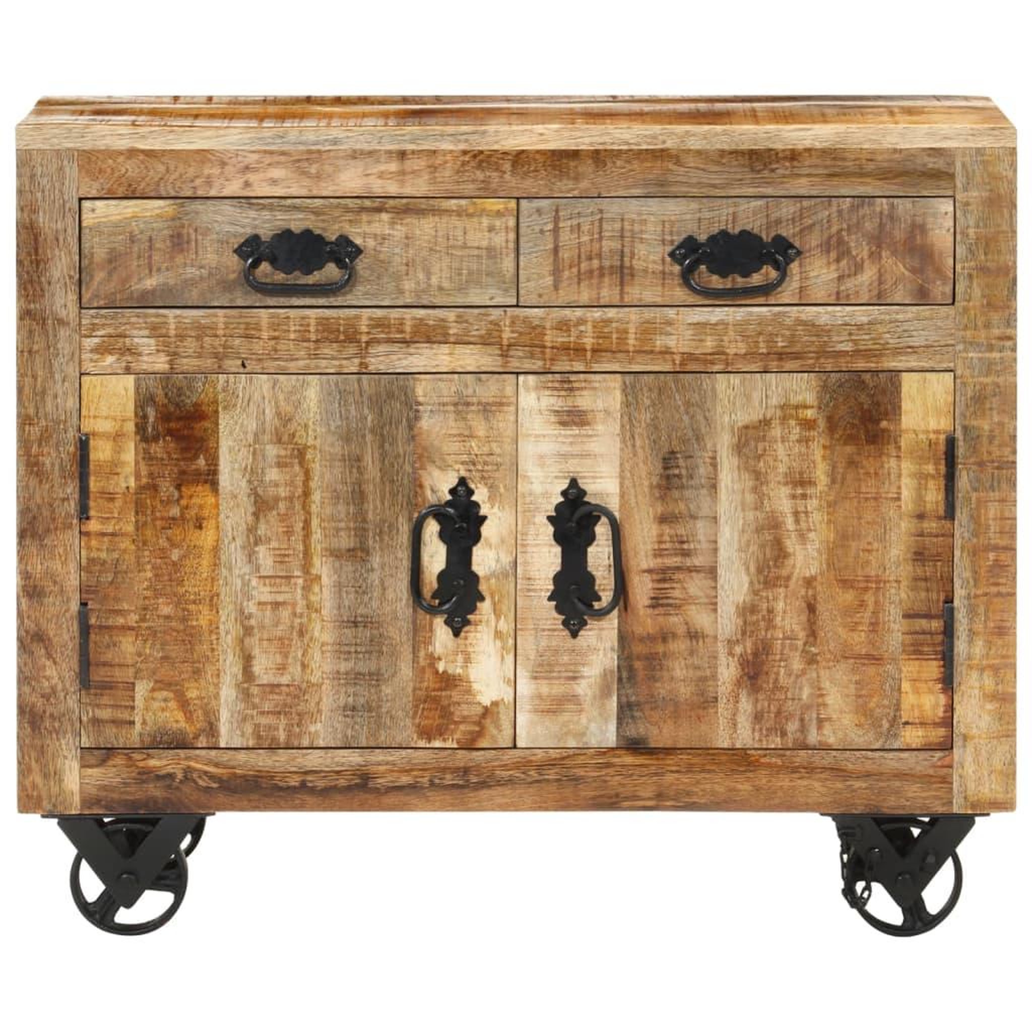 Voir la diapositive 3 : VIDAXL Buffet 80x30x65 cm bois de manguier brut massif
