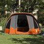 Voir la diapositive 4 : VIDAXL Tente de cabine familiale 6 personnes gris orange imperméable