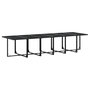 Voir la diapositive 3 : VIDAXL Ensemble a manger de jardin 13 pcs coussins noir resine tressee