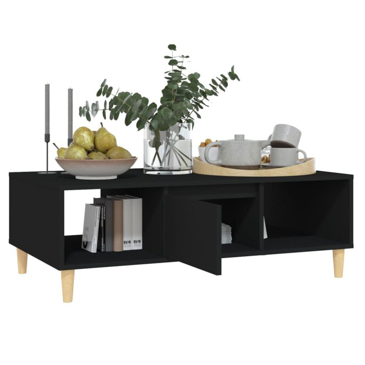 VIDAXL Table basse noir 103,5x60x35 cm bois d'ingenierie