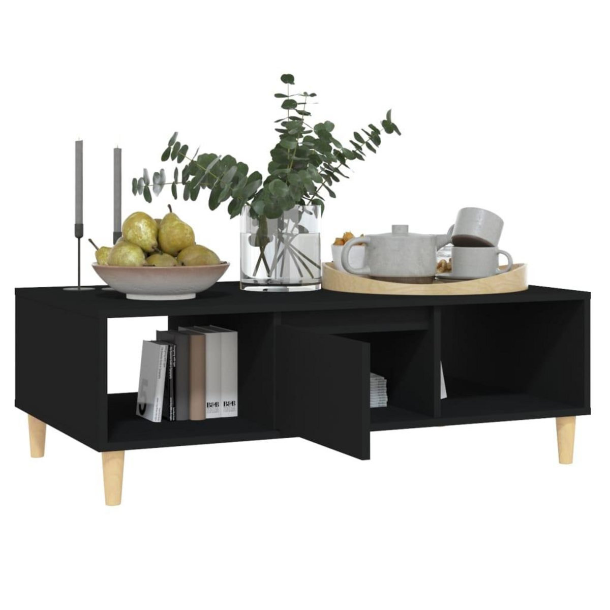 VIDAXL Table basse noir 103,5x60x35 cm bois d'ingenierie