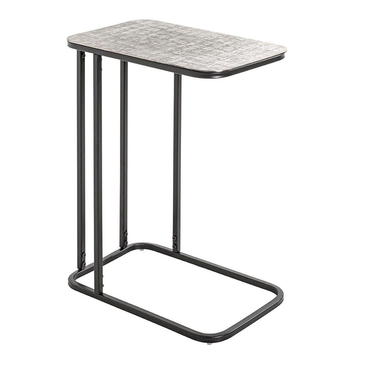 Paris Prix Table d'Appoint Design  Galia  62cm Argent & Noir