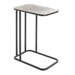 Paris Prix Table d'Appoint Design  Galia  62cm Argent & Noir