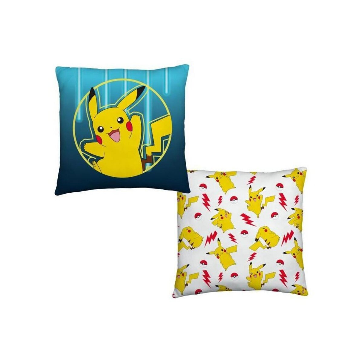 Pokemon Set de chambre - POKEMON - Pikachu - Housse 140 x 200 cm + Taie 63 x 63 cm + Coussin 30 x 30 cm + Masque de sommeil