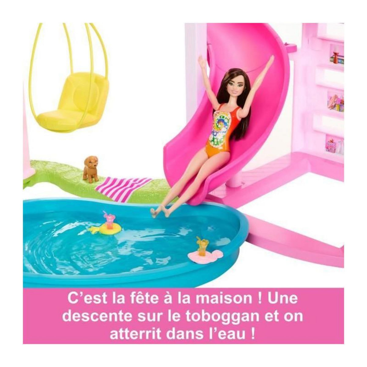 BARBIE Barbie - Coffret Barbie Maison de Reve - Poupée Mannequin - 3 ans et + - BARBIE - HMX10 - POUPEE MANNEQUIN BARBIE