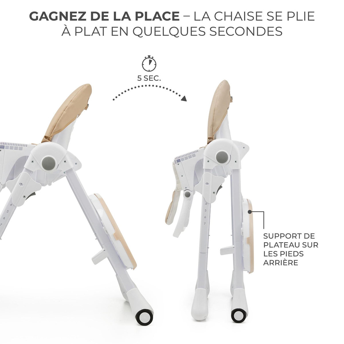 KINDERKRAFT Chaise haute 2en1 TUMMIE