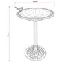 Voir la diapositive 6 : VIDAXL Baignoire de jardin pour oiseaux Bronze Plastique