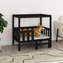 Voir la diapositive 1 : VIDAXL Lit pour chien Noir 95,5x73,5x90 cm Bois de pin solide