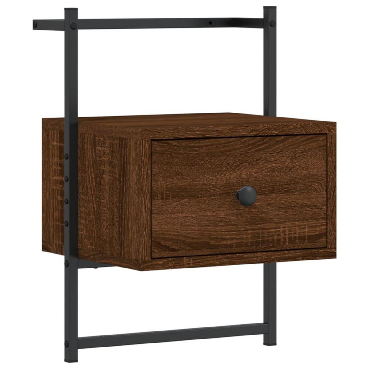 VIDAXL Table de chevet murale chene brun 35x30x51 cm bois d'ingenierie
