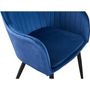 Voir la diapositive 5 : Habitat et Jardin Lot de 2 chaises  Velma  en velours avec accoudoirs - Bleu