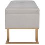 Voir la diapositive 4 : VIDAXL Banc avec compartiment de rangement 105 cm Gris Velours