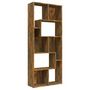 Voir la diapositive 2 : VIDAXL Bibliotheque Chene fume 67x24x161 cm Bois d'ingenierie