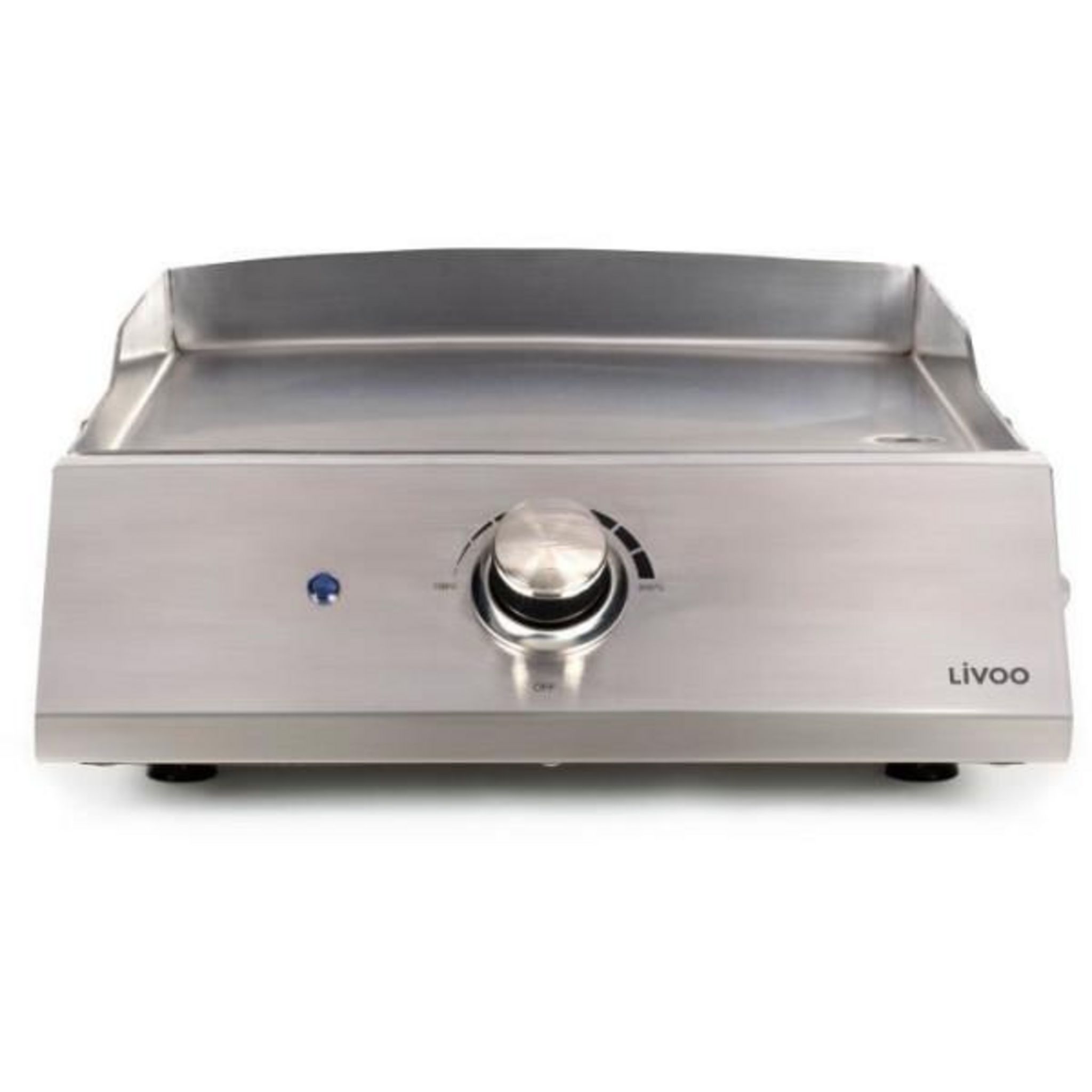 Plancha Gaz Livoo 2 Brûleurs Inox - 5kW Surface 48x36cm 6 Personnes