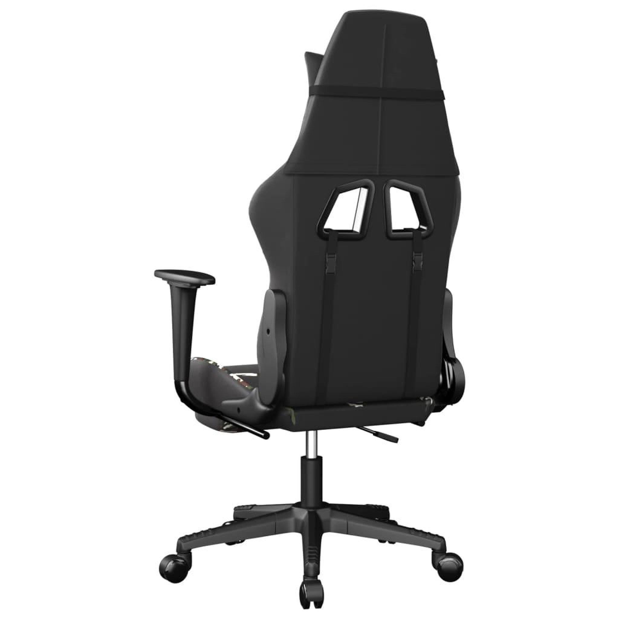 Voir la diapositive 5 : VIDAXL Chaise de jeu avec repose-pied Noir et camouflage Similicuir