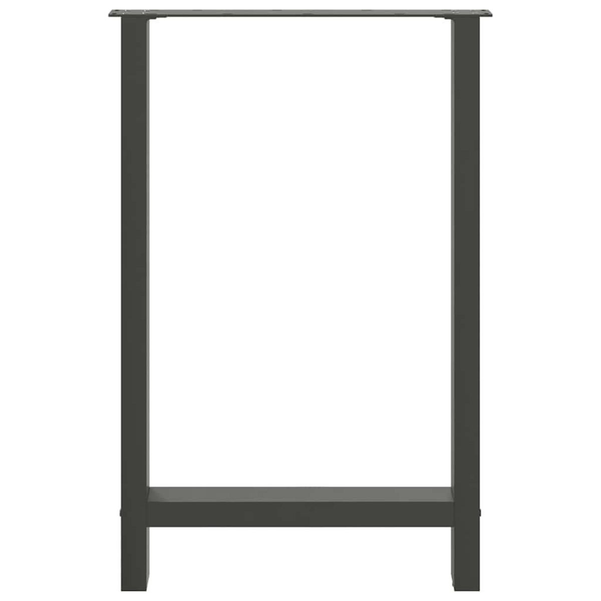 VIDAXL Pieds de table basse anthracite 2 pcs 60x(90-91) cm acier