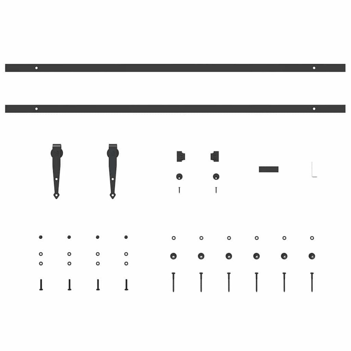 VIDAXL Kit de porte d'armoire coulissante 213 cm acier au carbone