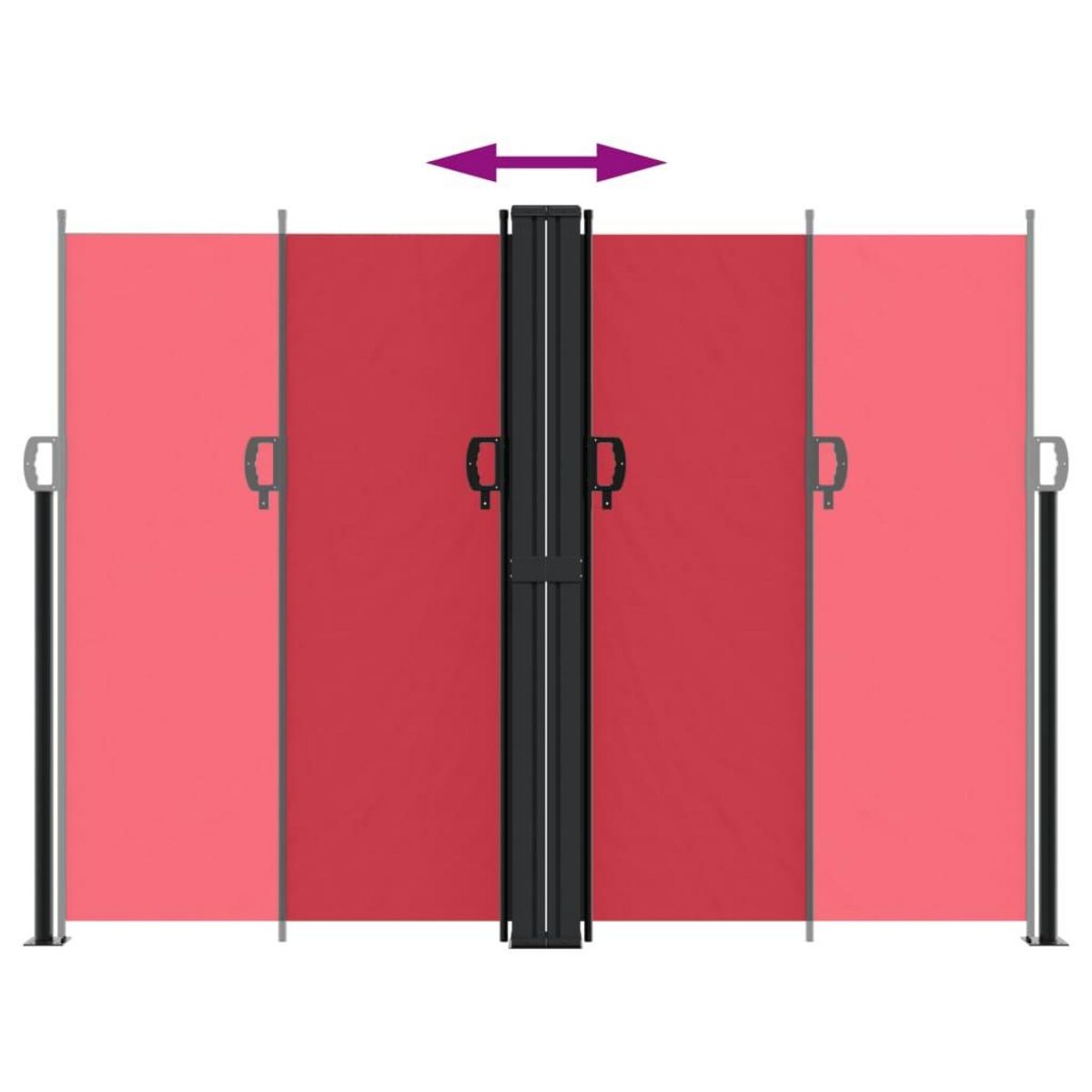 VIDAXL Auvent lateral retractable rouge 180x600 cm