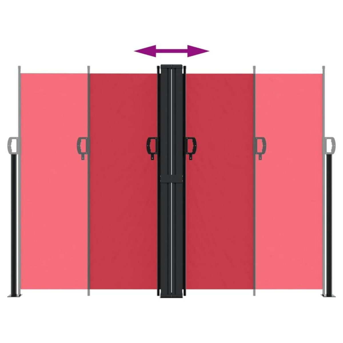 VIDAXL Auvent lateral retractable rouge 180x600 cm