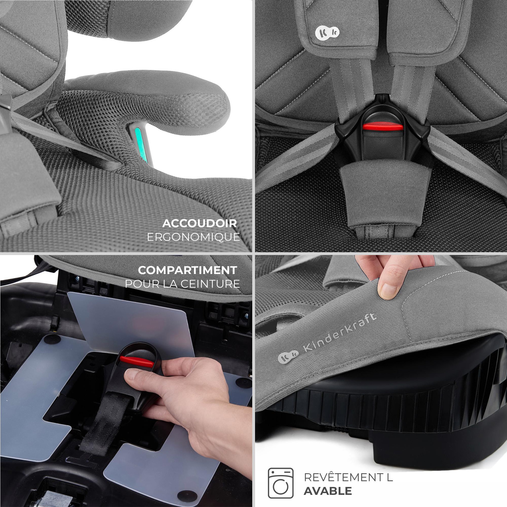 Voir la diapositive 5 : KINDERKRAFT Siege auto fix2go i size 76 150cm pratique confort