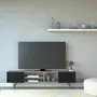  Homemania Meuble TV Dore 160x29,7x40,6 cm Noir et noyer