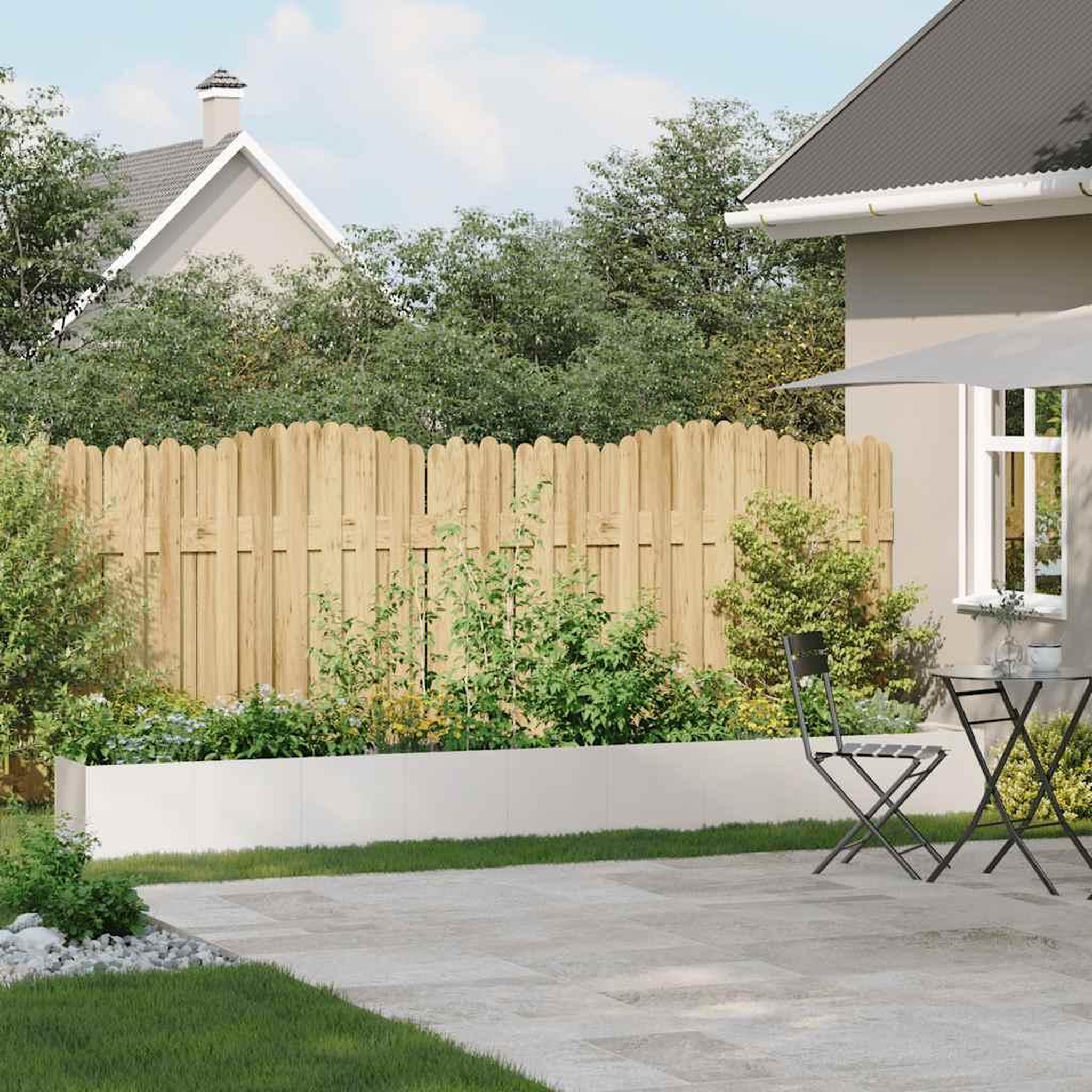 Voir la diapositive 3 : VIDAXL Jardiniere 360x40x40 cm acier inoxydable
