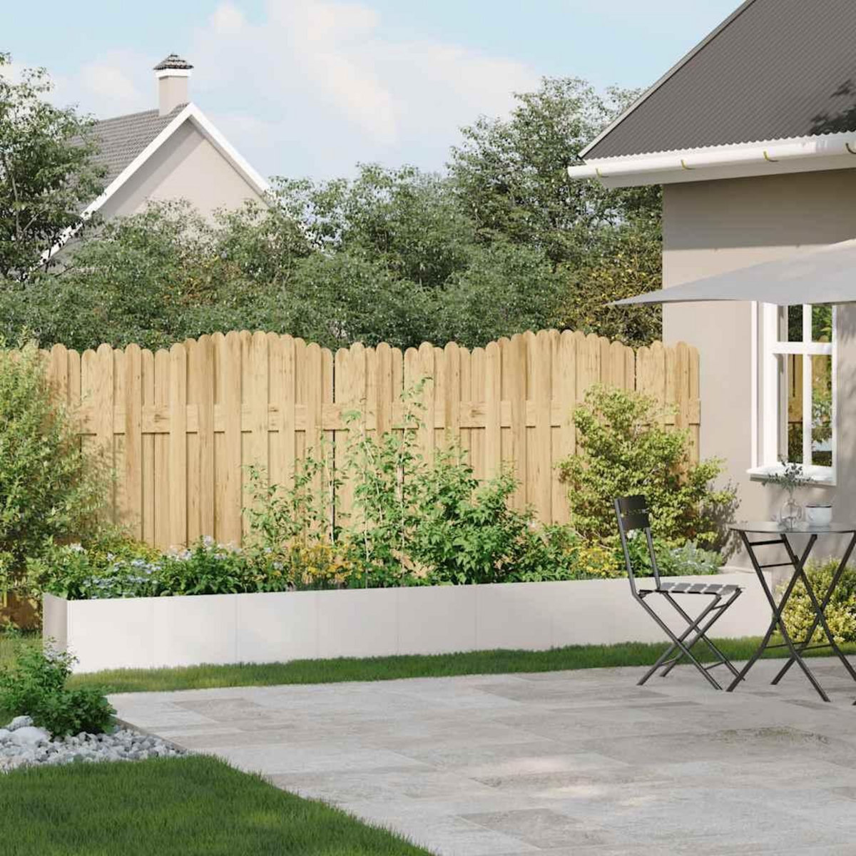 VIDAXL Jardiniere 360x40x40 cm acier inoxydable