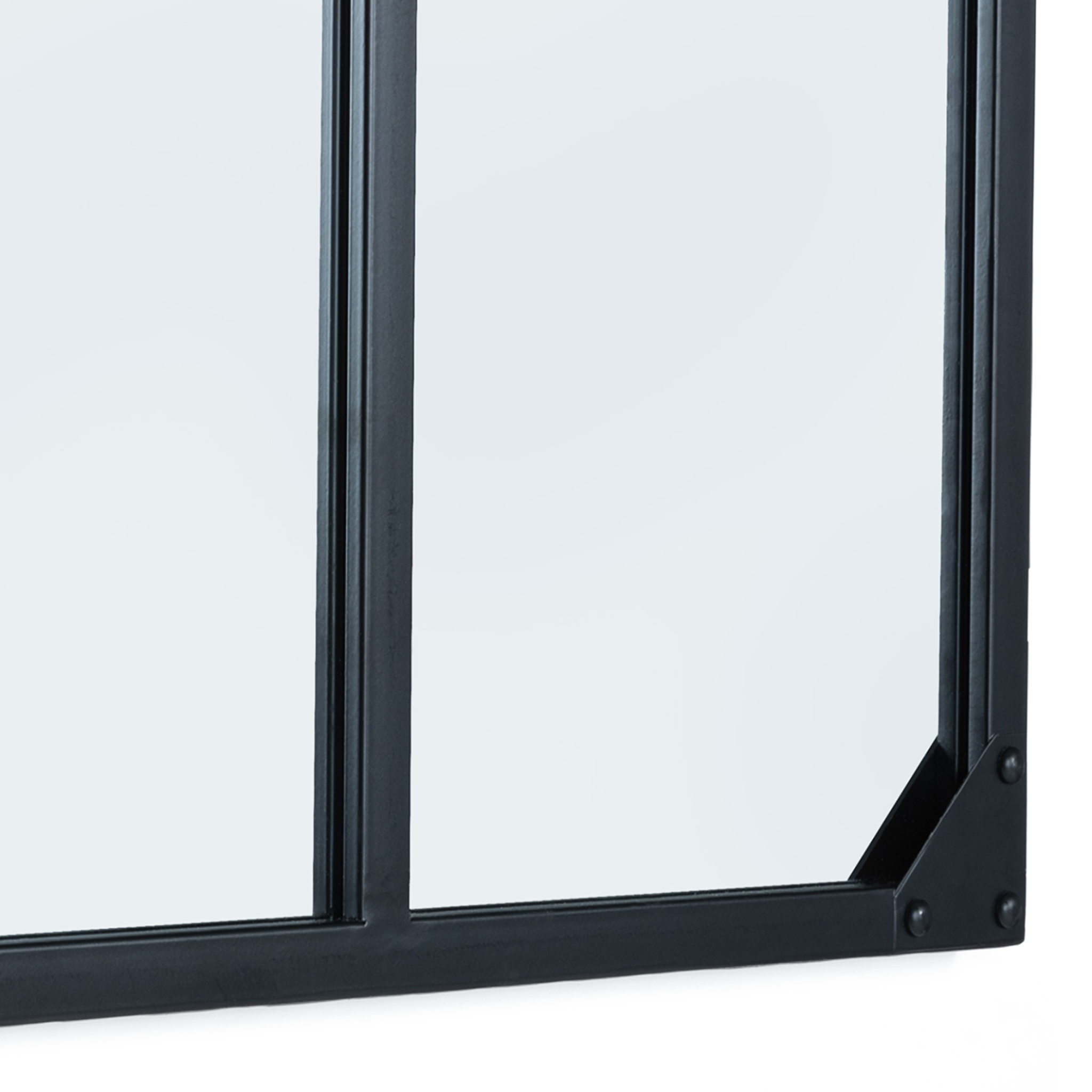 Voir la diapositive 5 : ID MARKET Miroir verrière 4 bandes design industriel 110x70 cm